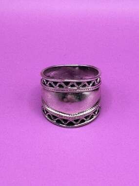 Vintage Sterling Silver Spacer Stacker Band Ring, Size 8